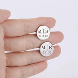 Personalized Stainless Steel Cufflinks - Engraved Logo Name Date
