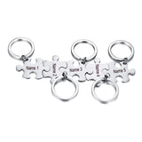 Personalized Family Puzzle Keychains Set