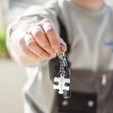 Personalized Family Puzzle Keychains Set