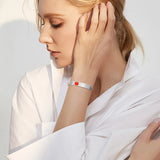 Personalized Stainless Steel Medical Alert Cuff Bracelet