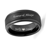 Engraved Forever & Always Titanium Rings Size 9 10 11