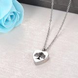 Tree of Life Cremation Urn Pendant Necklace For Ashes