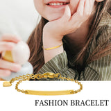 Engraving Bar ID Bracelet For Baby, Name Persoanlized Jewelry
