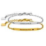 Engraving Bar ID Bracelet For Baby, Name Persoanlized Jewelry