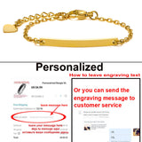 Engraving Bar ID Bracelet For Baby, Name Persoanlized Jewelry