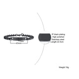 Engraved Couple ID Bracelets Stainless Steel Chain