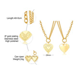 Engraving Heart Necklace Pendant for Women Birthday Universary Couples