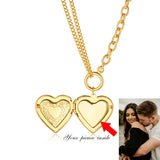 Engraving Heart Necklace Pendant for Women Birthday Universary Couples