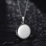 Personalized Stainless Steel Pendant Necklace - 25mm Round Locket
