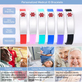 Medical Alert ID Bracelet, Personalized Silicone Bangle