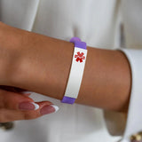Medical Alert ID Bracelet, Personalized Silicone Bangle
