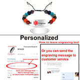 Engraved Medical Alert ID Bracelet for Women, Beaded Chain