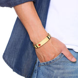 Engraved Medical Alert ID Bracelet for Men Women - Diabetes Stainless Steel