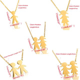 Engraving Name Boy Girl Pendant Necklace Stainless Steel