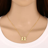Engraving Name Boy Girl Pendant Necklace Stainless Steel