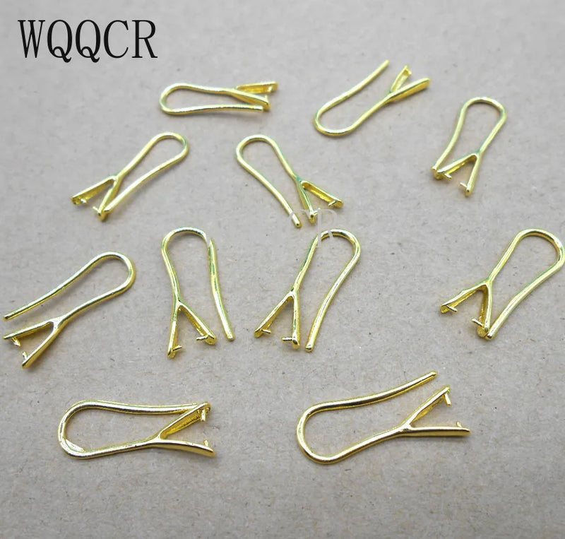 Lot of 10 18k Jewelry Findings Pinch Bail Hook Earring Earwires For Beads