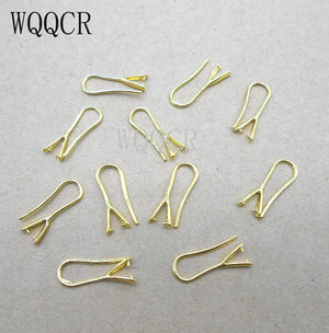 Lot of 10 18k Jewelry Findings Pinch Bail Hook Earring Earwires For Beads