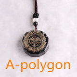 Orgonite Pendant Tourmaline Hands of Hamsa Reiki Healing