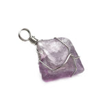 Natural Purple Green Fluorite Wire Wrapped Healing Chakra Crystals