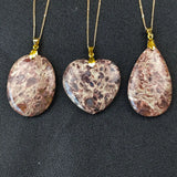 3Pcs/Lot Agates Jade Gemstone Pendants 55mm Heart Water Drop Healing Love Chakra