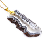 3Pcs Natural Stone Agates Pendant Healing Chakra Men Women