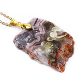 3Pcs Natural Stone Agates Pendant Healing Chakra Men Women
