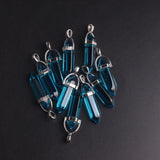 50Pcs/Lot Random Glass Hexagonal Pointed Healing Reiki Pendulum Necklace