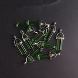 50Pcs/Lot Random Glass Hexagonal Pointed Healing Reiki Pendulum Necklace