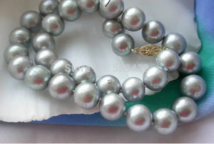 Genuine 6-11MM Tahitian Gray Pearl Necklace