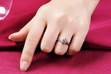 Heart Rings for Women Real Tibetan Silver Ring Wedding Band