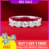 Tibetan Silver CZ Zircon Stone Ring Women Engagement Wedding Band