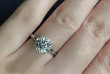 Tibetan Silver CZ Zircon Wedding Bands 2ct