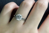 Tibetan Silver CZ Zircon Wedding Bands 2ct