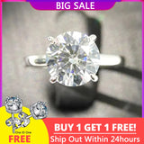 Tibetan Silver CZ Zircon Wedding Bands 2ct
