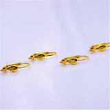 Good 200X Yellow Plated Hook Earrings Lever Back Accessory FJ-01