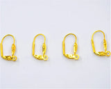 Good 200X Yellow Plated Hook Earrings Lever Back Accessory FJ-01
