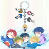KeyChain Men High Speed Key Chain Women Metal String Key Ring Rin Matsuoka