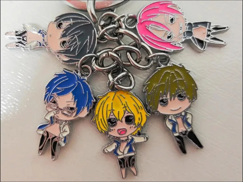 KeyChain Men High Speed Key Chain Women Metal String Key Ring Rin Matsuoka