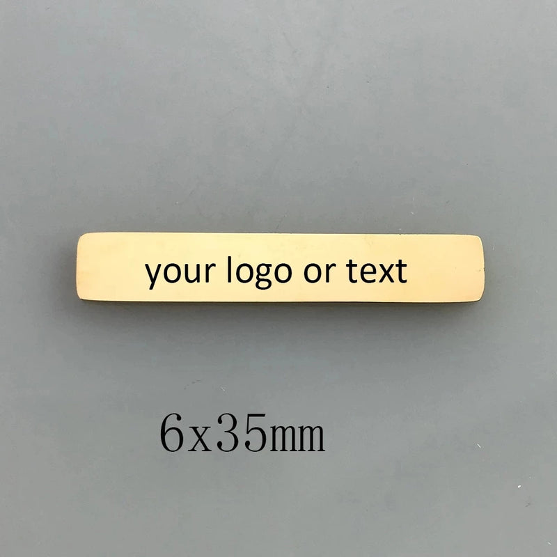 Custom Stainless Steel Rectangle Plate for Laser Engraving - Pack of 10