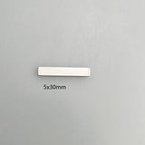 Custom Stainless Steel Rectangle Plate for Laser Engraving - Pack of 10