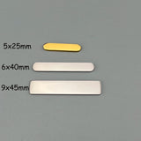 Custom Stainless Steel Rectangle Plate for Laser Engraving - Pack of 10