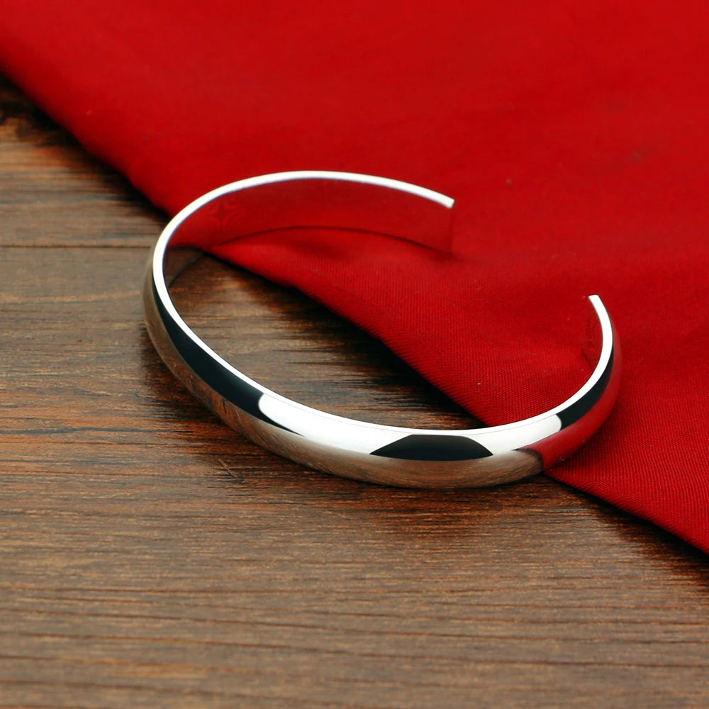 925 Sterling Silver Bangle Vintage Bracelet for Women