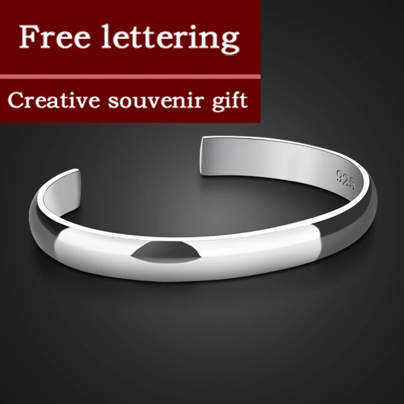 925 Sterling Silver Bangle Vintage Bracelet for Women