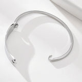 Personalized Medical Alert ID Bangle Bracelet for Women