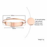 Engraved Medical Alert Bracelet Stainless Steel Cuff Bangle