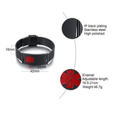 Customized Stainless Steel Men Medical Alert ID Bracelets 10/16 MM