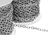 10M 3mm Stainless Steel Strong Oval Link Chain DIY Jewelry
