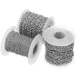 10M 3mm Stainless Steel Strong Oval Link Chain DIY Jewelry