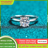 Tibetan Silver Ring 2.0ct Zirconia Size 4-11