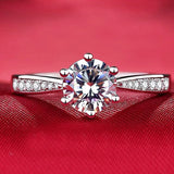 Tibetan Silver Ring 2.0ct Zirconia Size 4-11